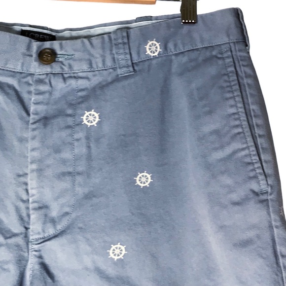 J. Crew Factory Rivington Regular Fit Shorts Cotton Ship Wheel Men's Waist 36 - Picture 3 of 9